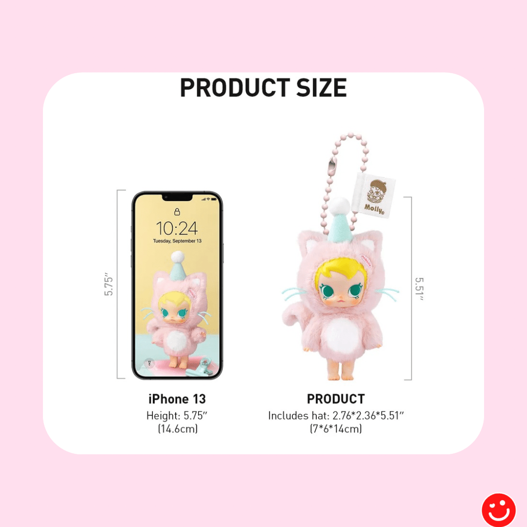 Pop Mart Baby Molly Pocket Friends Series Vinyl Plush Pendant Blind Box