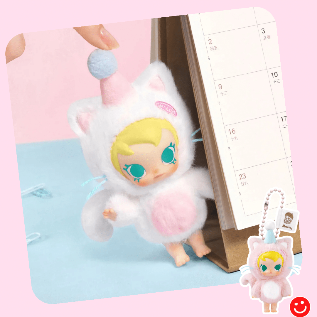 Pop Mart Baby Molly Pocket Friends Series Vinyl Plush Pendant Blind Box