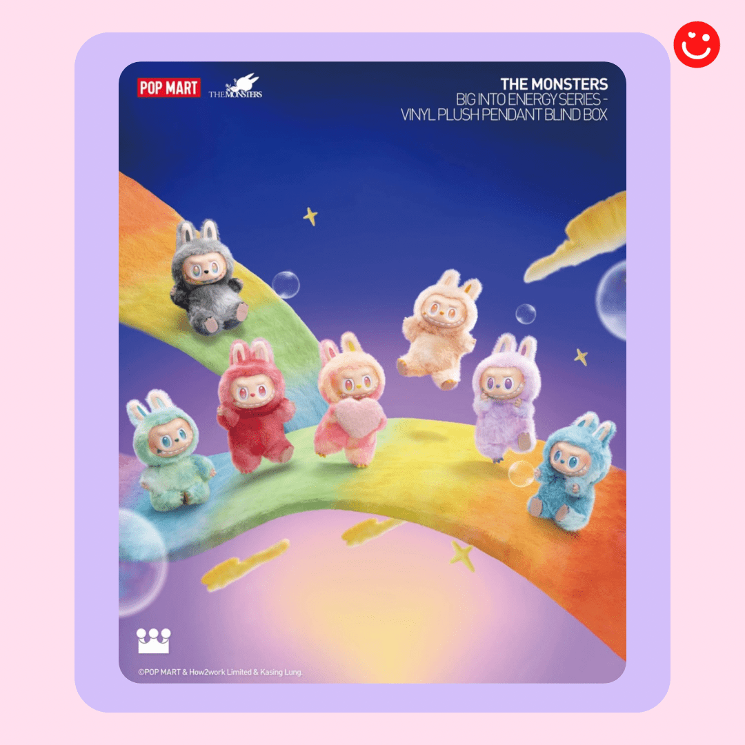 Pop Mart The Monsters Big Into Energy Series Vinyl Plush Pendant Blind Box
