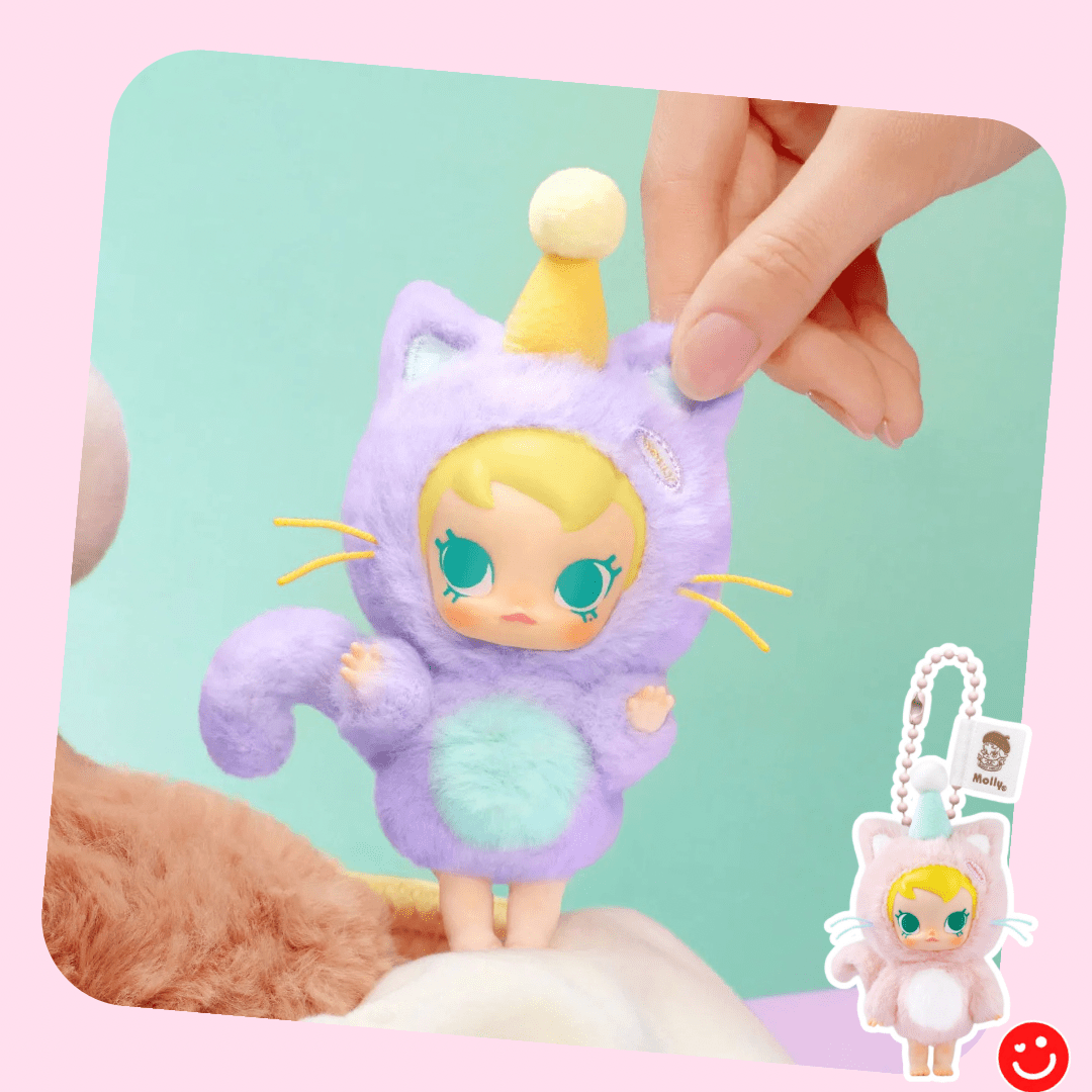 Pop Mart Baby Molly Pocket Friends Series Vinyl Plush Pendant Blind Box