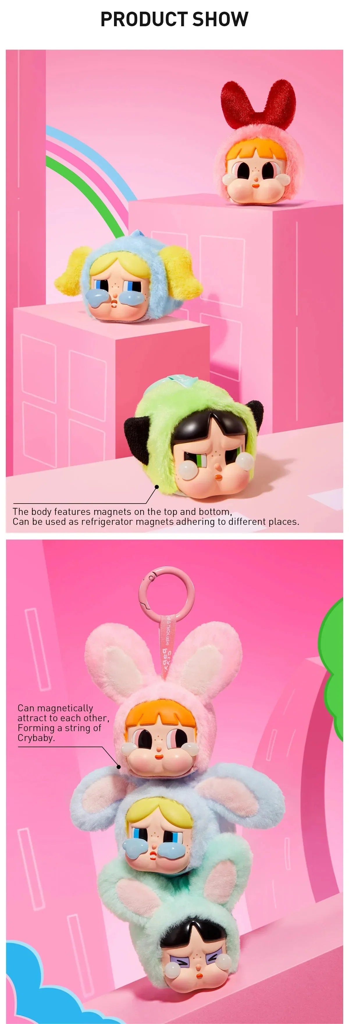Pop Mart CRYBABY × Powerpuff Girls Series-Vinyl Face Plush Blind Box