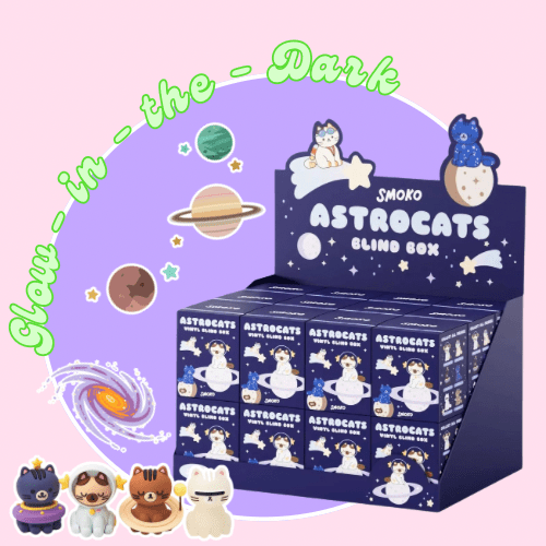 SMOKO Astro Cats Glow-in-the-Dark Figure Blind Box